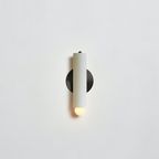 Lodge Sconce_Painted_On_Straight_Bone White-Blackened Steel