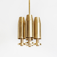 Chamber Pendant IV Hewn Brass