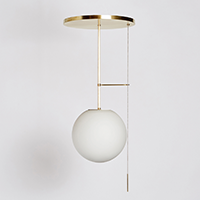 Signal Globe in Hewn Brass